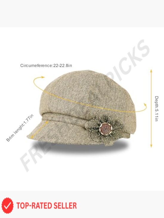 Newsboy Cap Beret Hat Adjustable Lightweight for Women Outdoor Indoor Daily